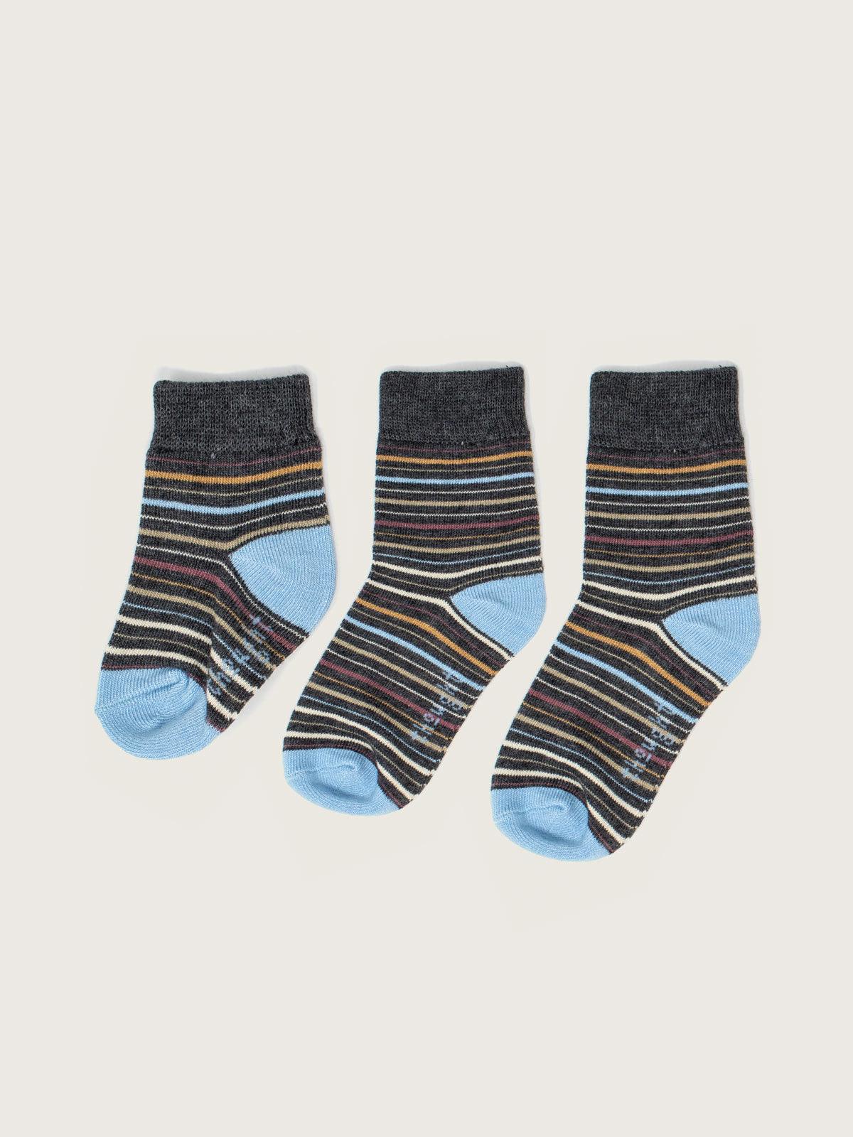 BABY MULTICOLOURED RAINBOW BOX OF 4 SOCKS - MULTI