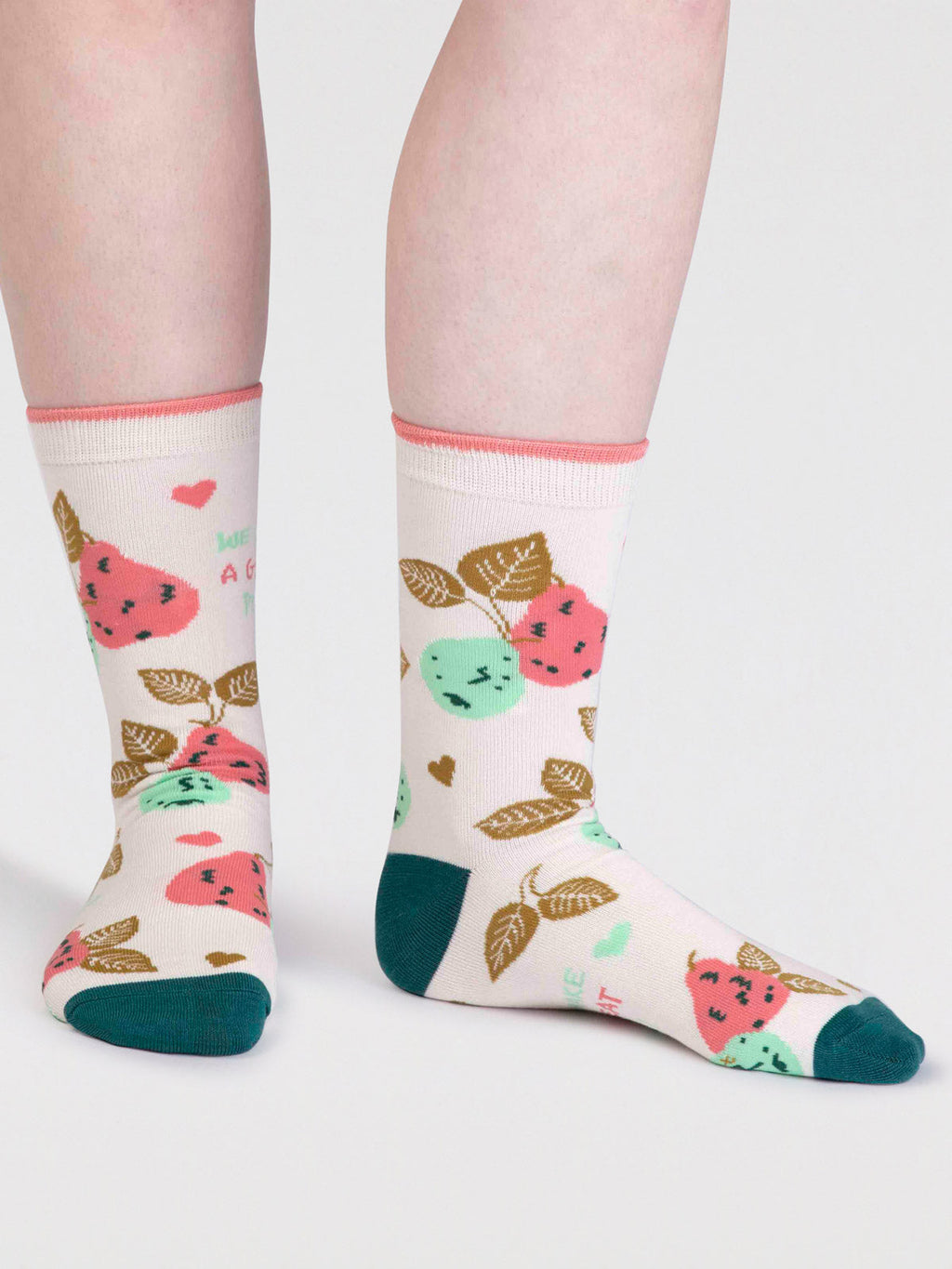 Semira Bamboo Pear Sock In A Bag - Stone White