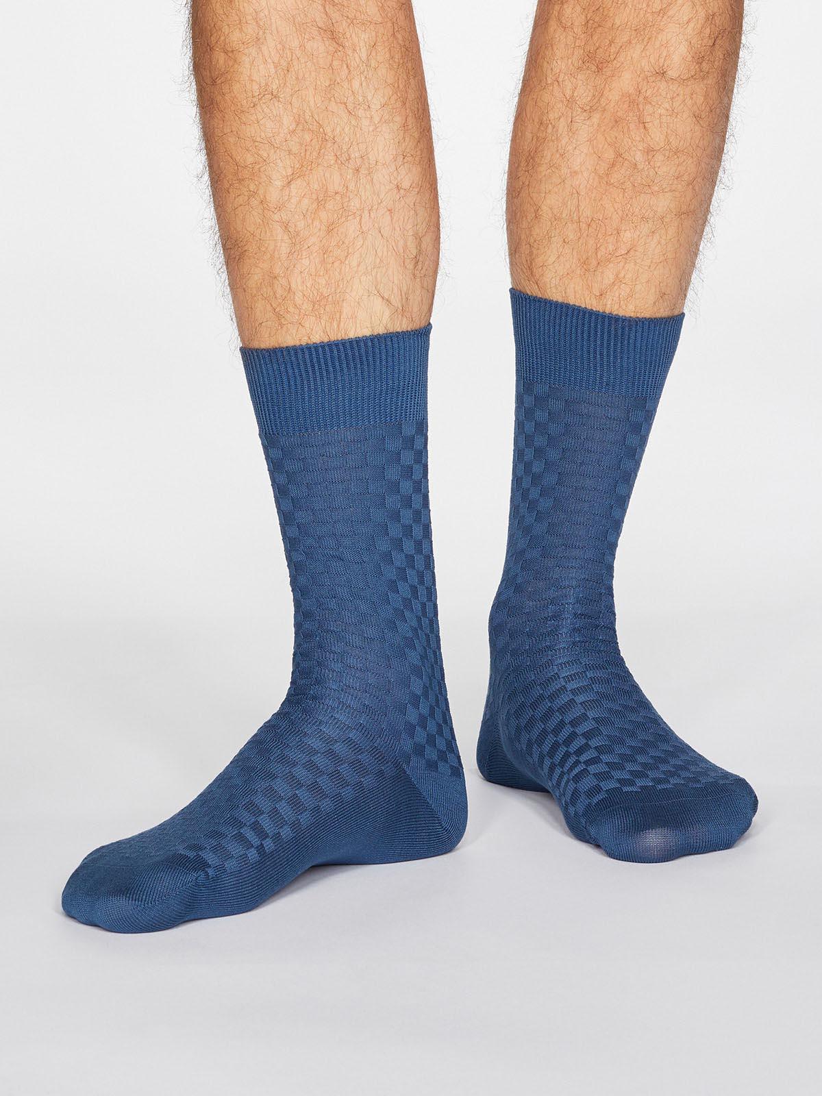 Cameron Dress Socks - Denim Blue
