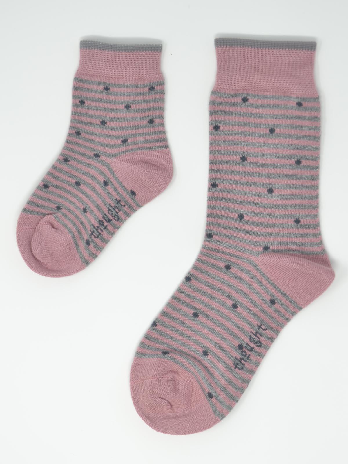 Rose Bamboo Baby Spot & Stripe Socks Gift